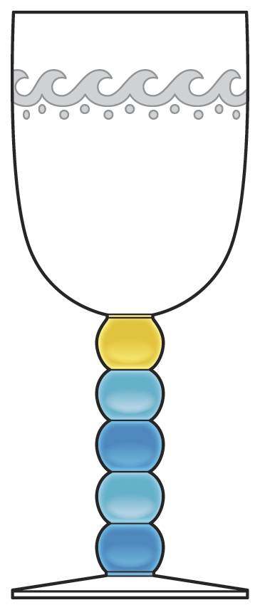 Beach House Wine Glass by Momo Panache Crystal-1