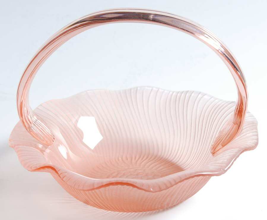 Ruffled Lotus Coral Rose 5" Basket by Mikasa-1