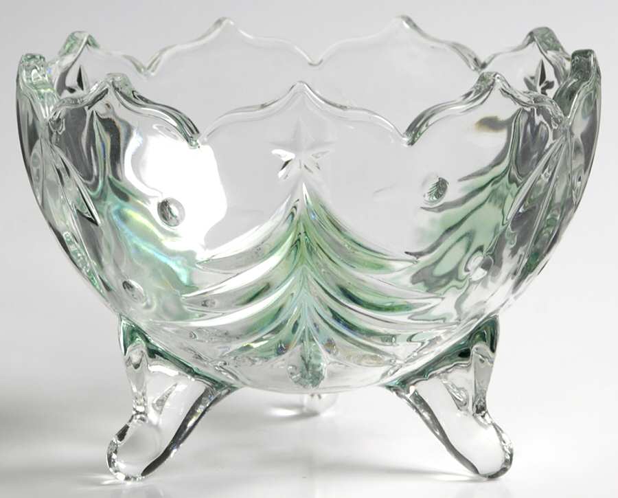 Holiday Evergreen Emerald 3-Footed Open Candy Dish by Mikasa-1