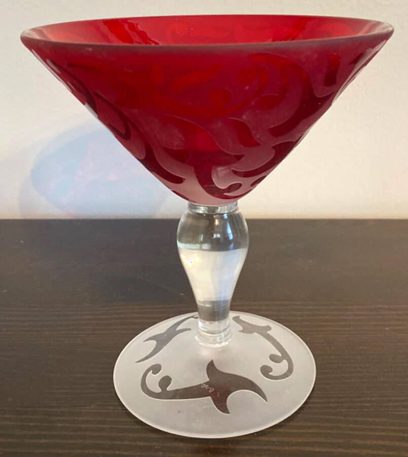 MWC2 (Bulbous Stem) Red Martini by Michael Weems-1