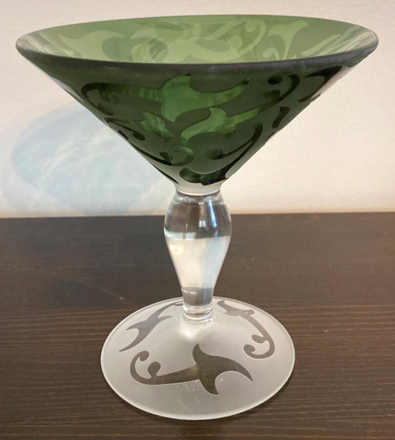 MWC2 (Bulbous Stem) Green Martini by Michael Weems-1