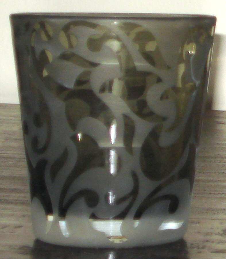 MWC2 (Bulbous Stem) Smoke Flat Tumbler by Michael Weems-1