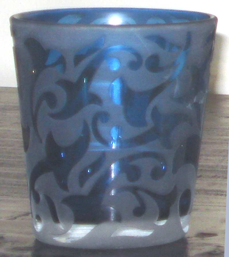 MWC2 (Bulbous Stem) Cobalt Blue Flat Tumbler by Michael Weems-1