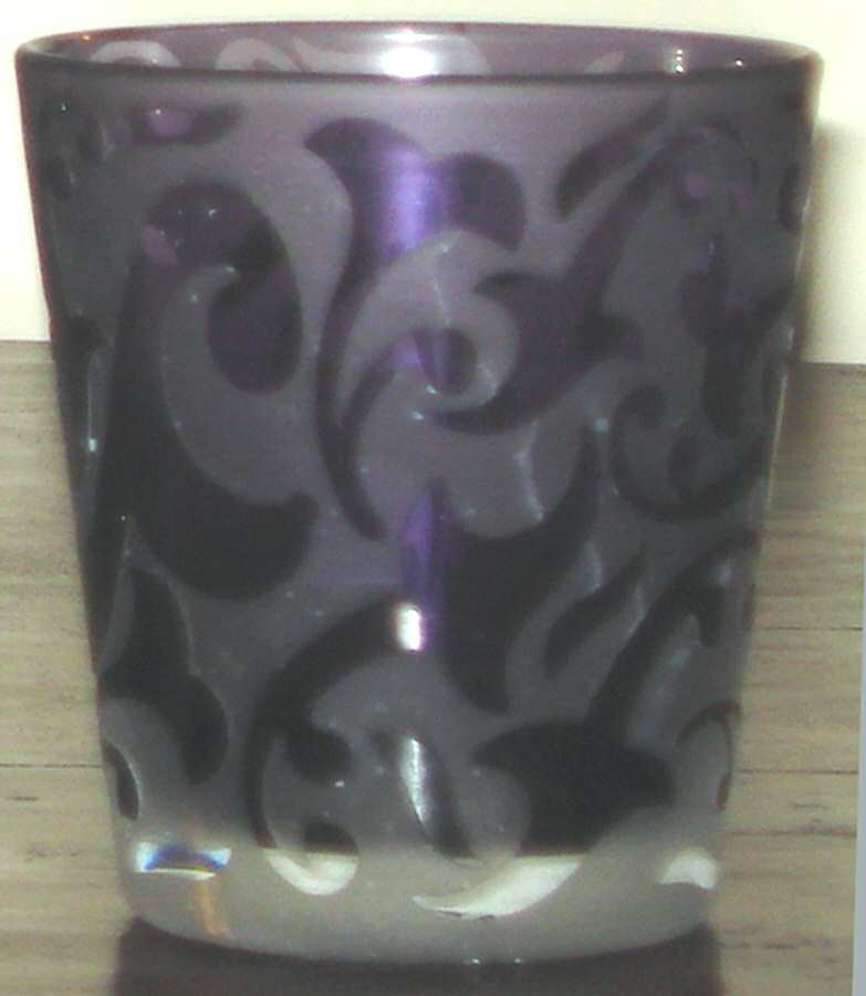 MWC2 (Bulbous Stem) Amethyst Flat Tumbler by Michael Weems-1