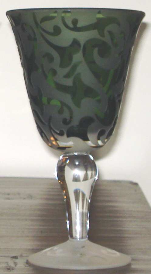MWC2 (Bulbous Stem) Black Water Goblet by Michael Weems-1