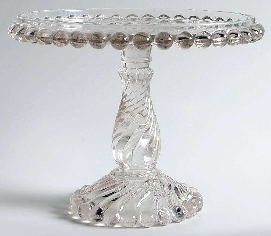 Swirl and Ball Round Cake Stand by McKee-1
