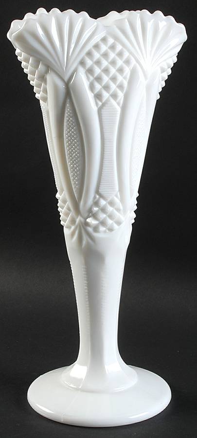 Hickman Milk Glass 12" Bud Vase by McKee-1