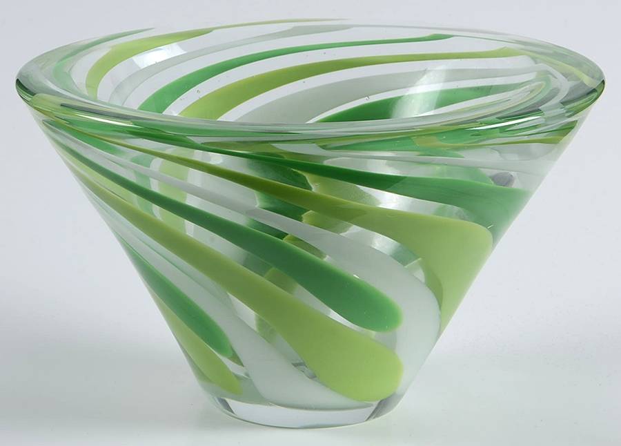 Rockswirl Green 7" Cone Shape Bowl by Mikasa-1