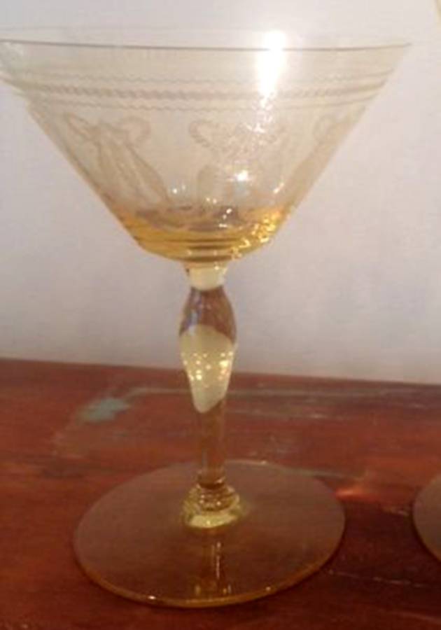 345 1-2 Topaz Champagne/Tall Sherbet by Morgantown-1