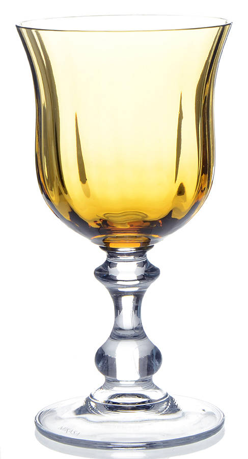 French Countryside Amber Wine Glass by Mikasa-1
