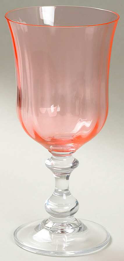 French Countryside Pink Water Goblet by Mikasa-1