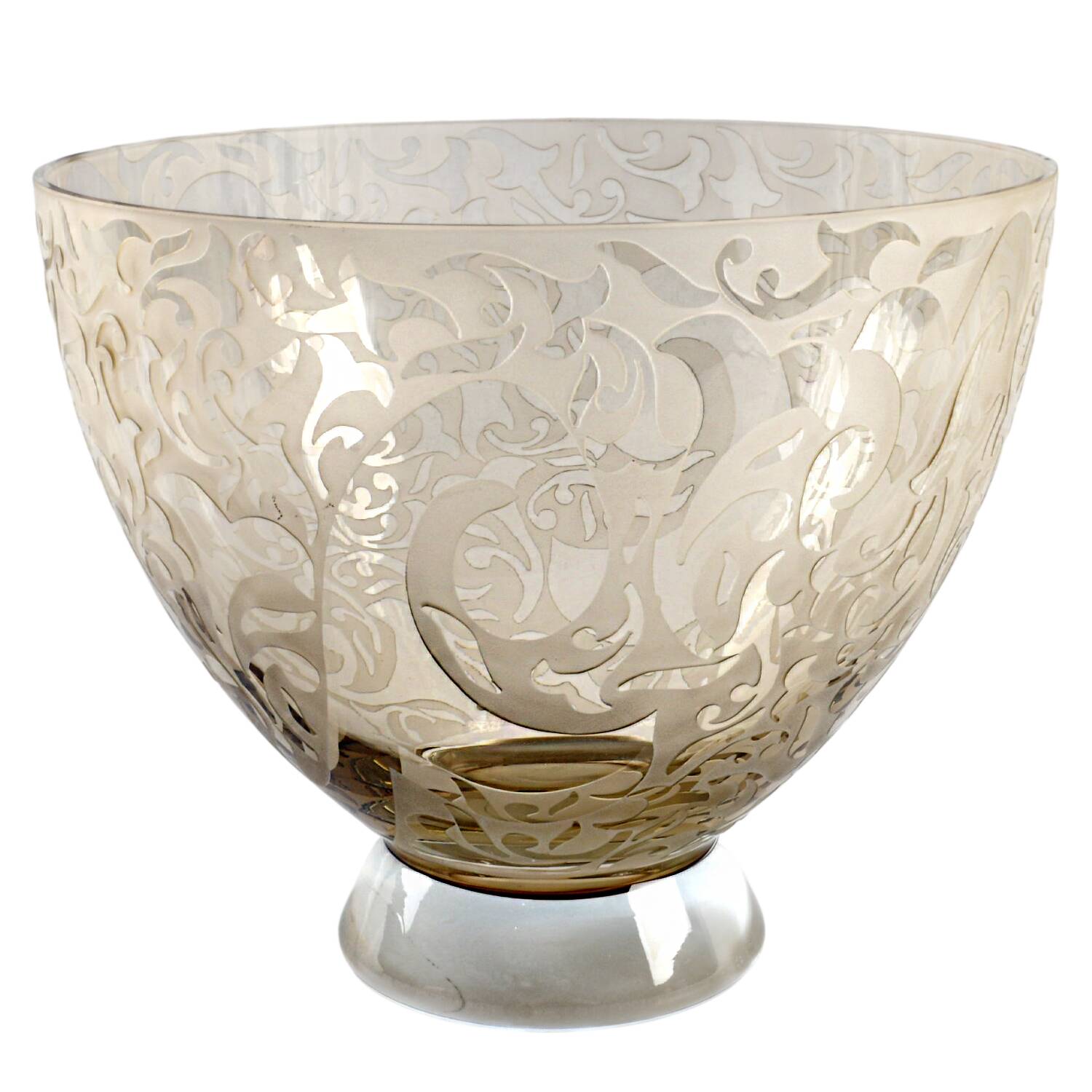 Elise Charcoal (Wafer Stem) 10" Footed Bowl by Michael Weems-1