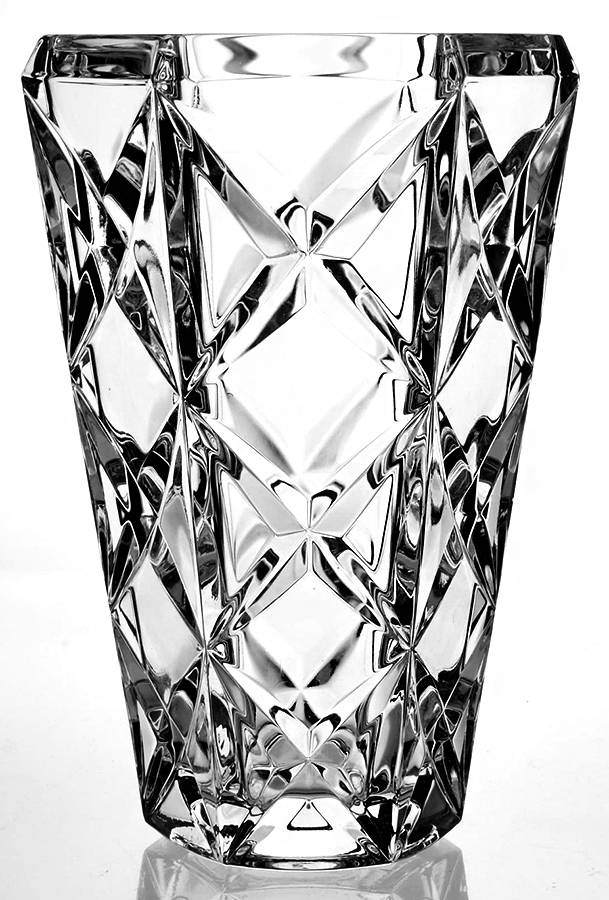 Diamonds (Giftware) 10" Hexagonal Vase by Mikasa-1