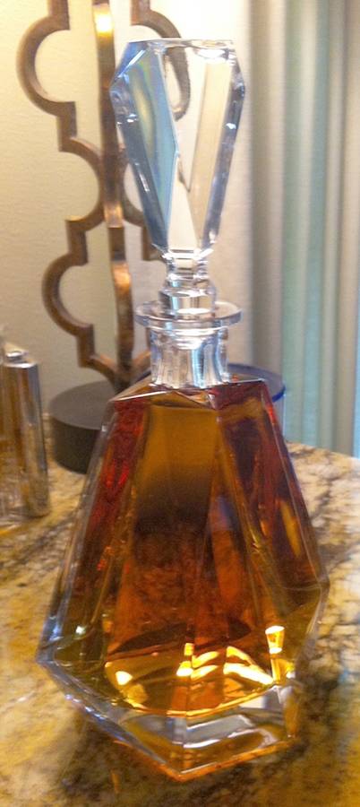 Hamilton Amber Decanter & Stopper by Macryl Crystal-1