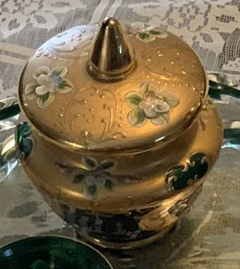 MUR14 Child's Sugar Bowl & Lid by Murano Glass-1