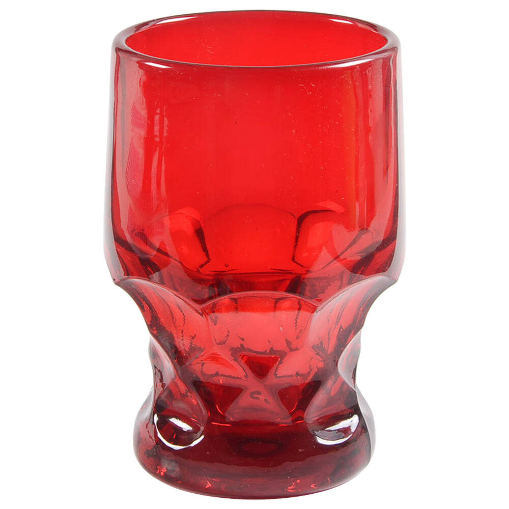 Georgian Ruby Red 12 Oz Flat Tumbler by Mosser (Ohio)-1