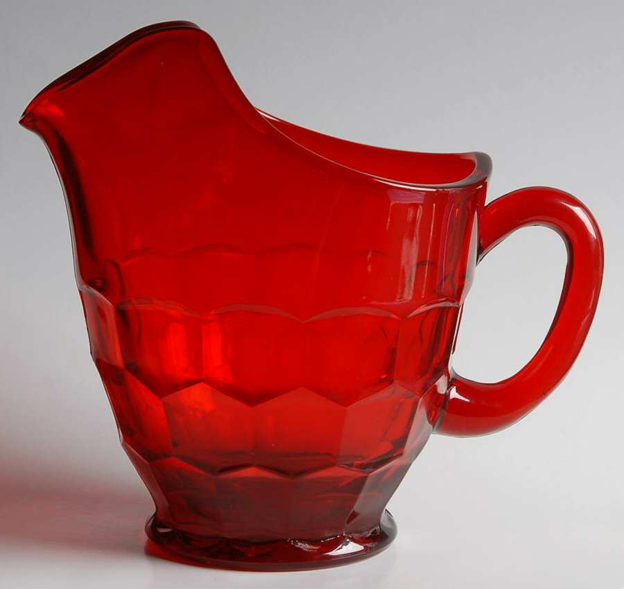 Georgian Ruby Red 32 Oz Pitcher by Mosser (Ohio)-1