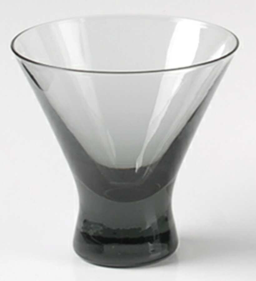 Normandie Smoke Martini Glass by Morgantown-1