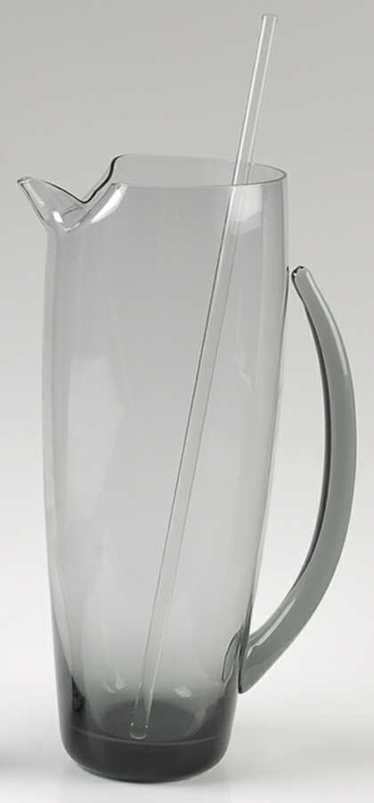 Normandie Smoke 40 Oz Martini Pitcher W/Glass Stirrer by Morgantown-1