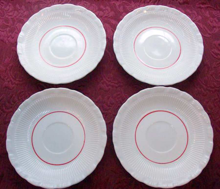 Oxford Red Band Saucer Only by MacBeth-Evans-1