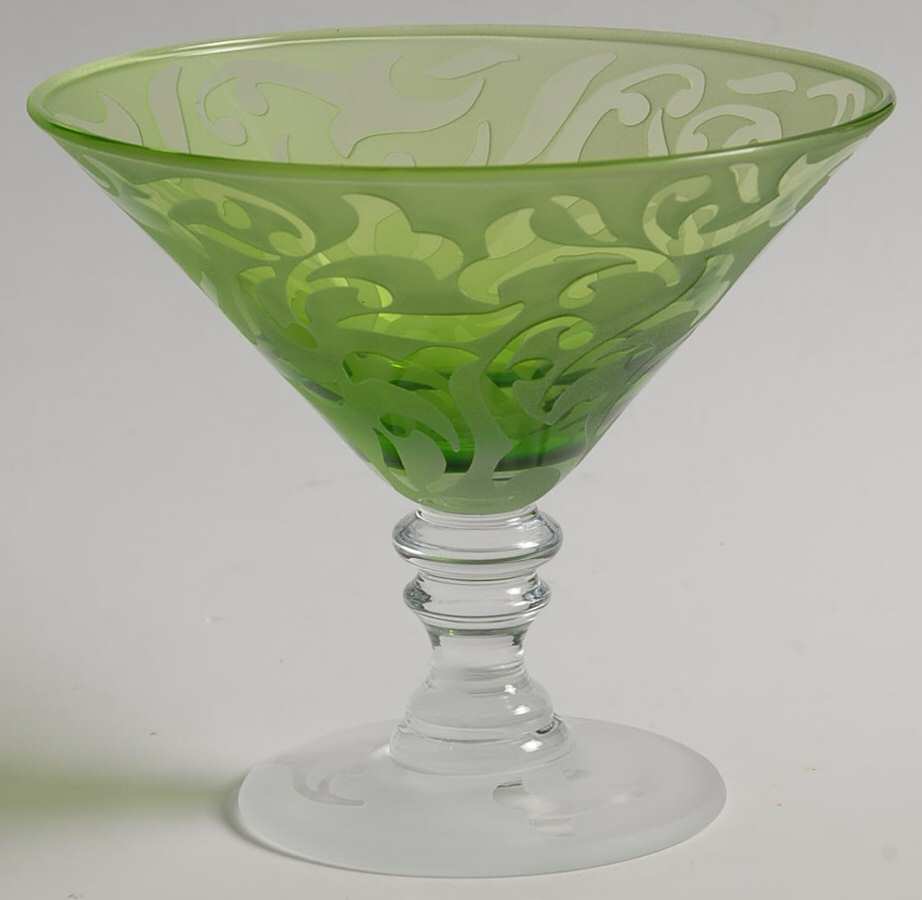 Elise Green (Wafer Stem) Footed Dessert by Michael Weems-1