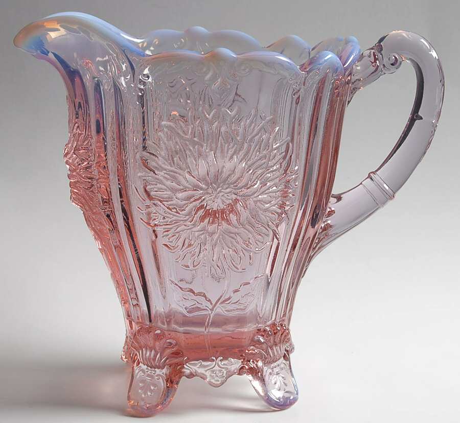 Dahlia Pink Opalescent 48 Oz Pitcher by Mosser (Ohio)-1