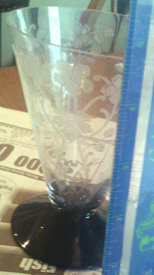 Baden Clear Black (Stem 7636) Footed Tumbler by Morgantown-1