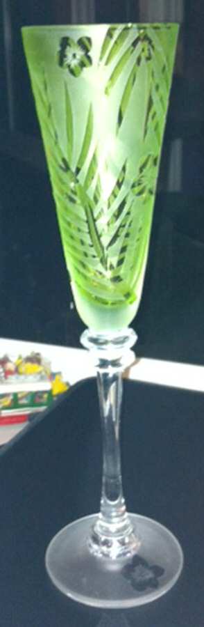 TROPIC Green Fluted Champagne by Michael Weems-1