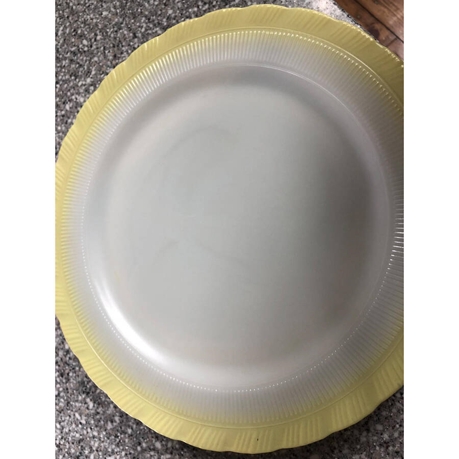 Oxford Yellow Torte Plate by MacBeth-Evans-1