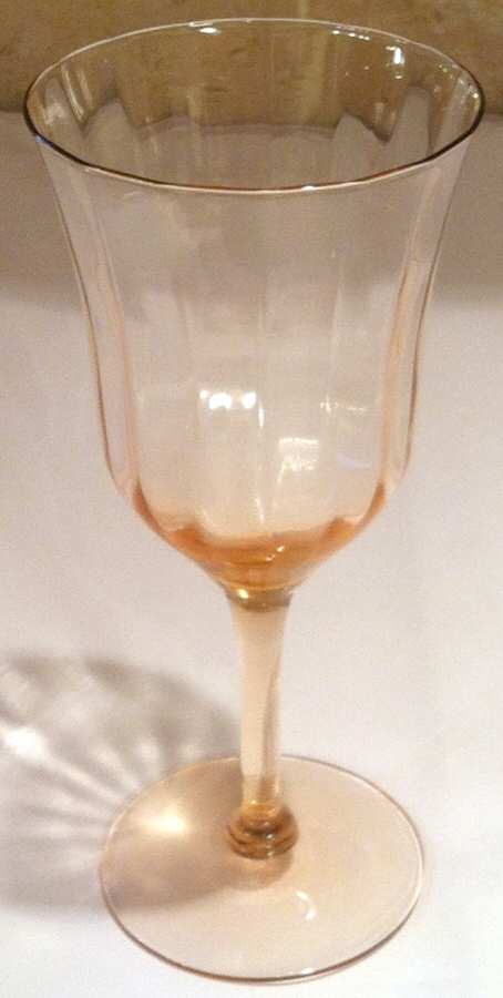 7577 Pink Water Goblet by Morgantown-1