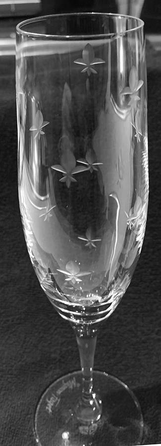 Fleur de Lis (Small) Fluted Champagne by Mignon Faget Crystal-1