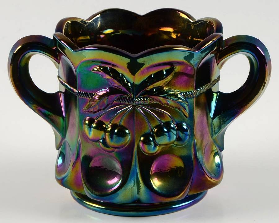 Cherry Thumbprint Purple Carnival Open Sugar by Mosser (Ohio)-1