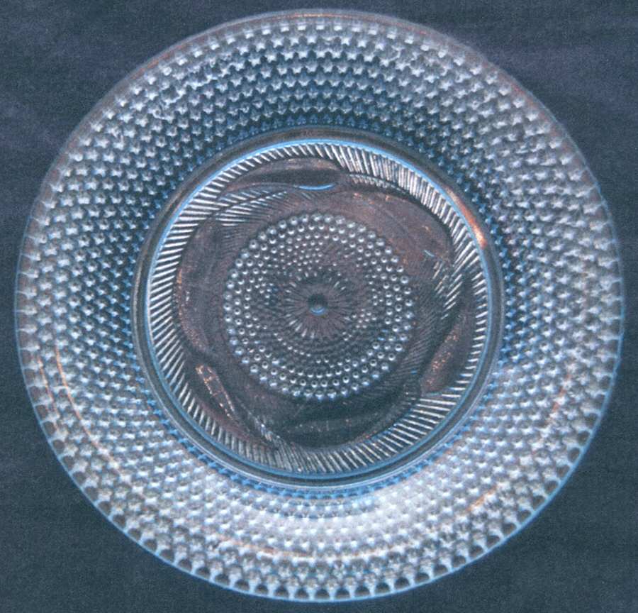 Snowflake Blue 7" Salad Plate by McKee-1