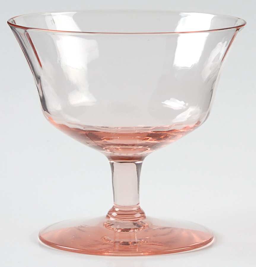 Venus Tulip Optic Pink Low Sherbet by Morgantown-1