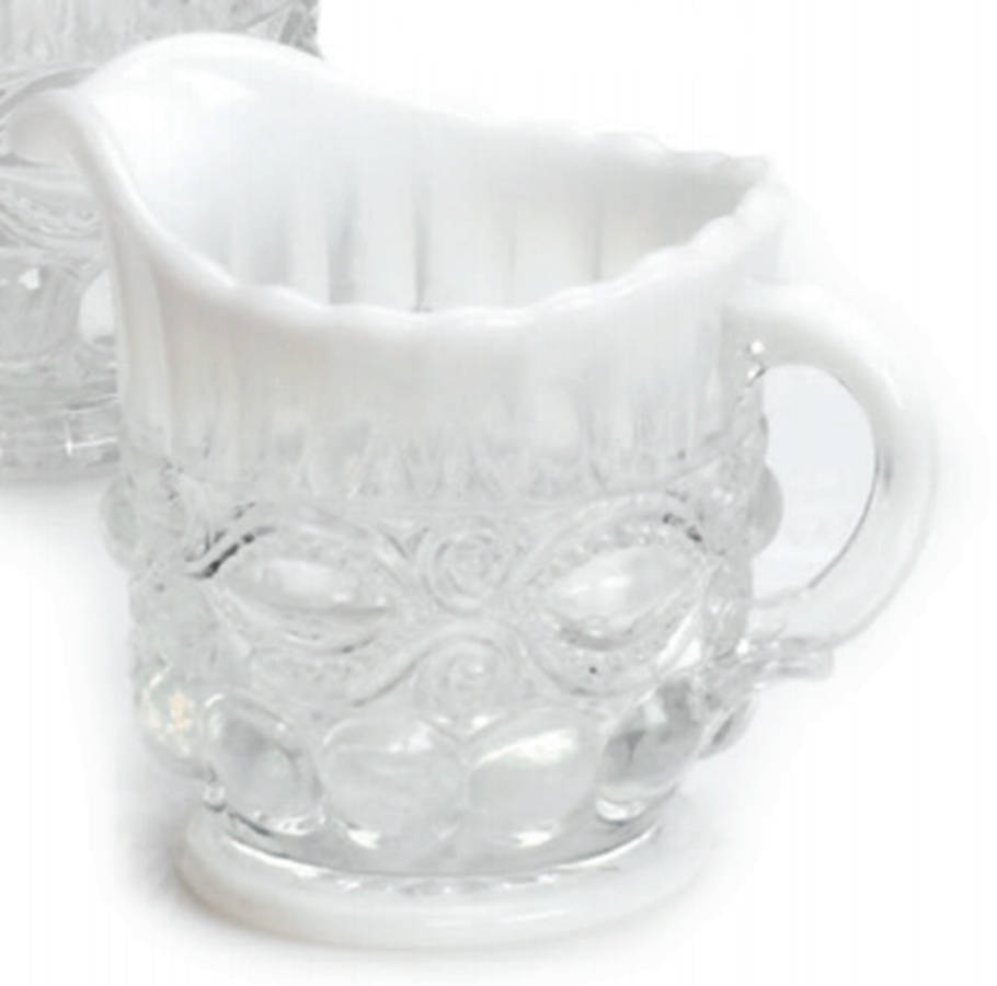 Eye Winker Crystal Opal Creamer by Mosser (Ohio)-1