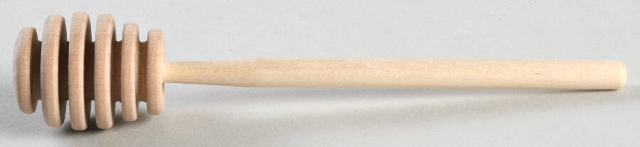 Eye Winker Crystal Opal Wood Honey Spoon/Dipper by Mosser (Ohio)-1