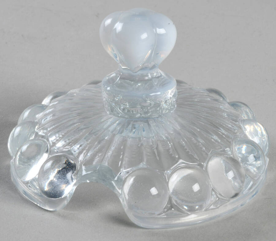 Eye Winker Crystal Opal Lid for Honey Jar by Mosser (Ohio)-1