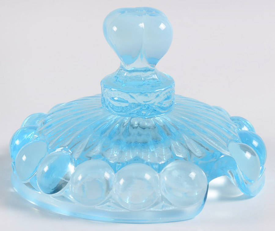 Eye Winker Aqua Opal Lid for Honey Jar by Mosser (Ohio)-1
