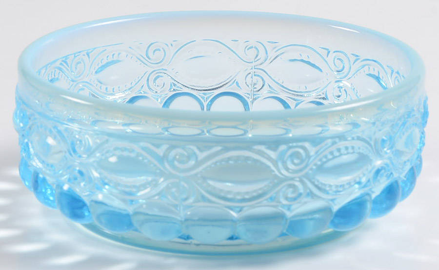 Eye Winker Aqua Opal Candy Dish No Lid by Mosser (Ohio)-1