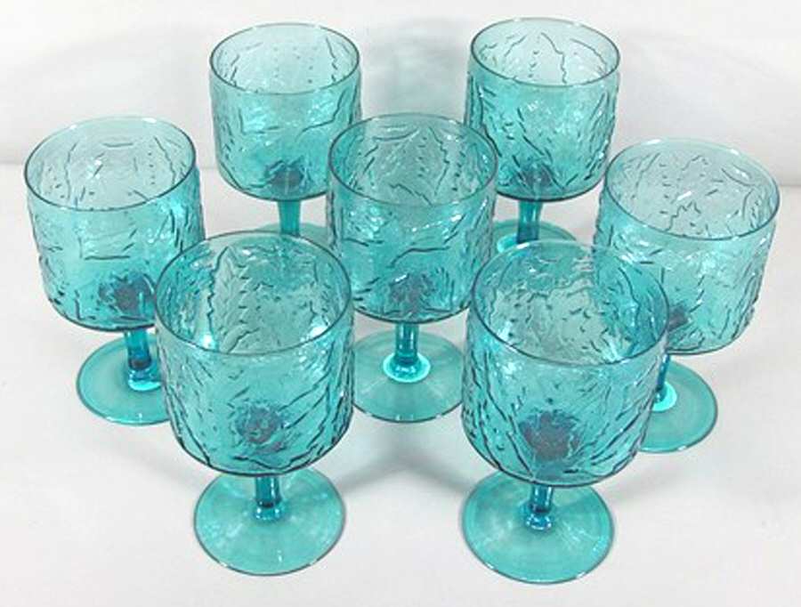 Brocado Teal Water Goblet by Mikasa-1