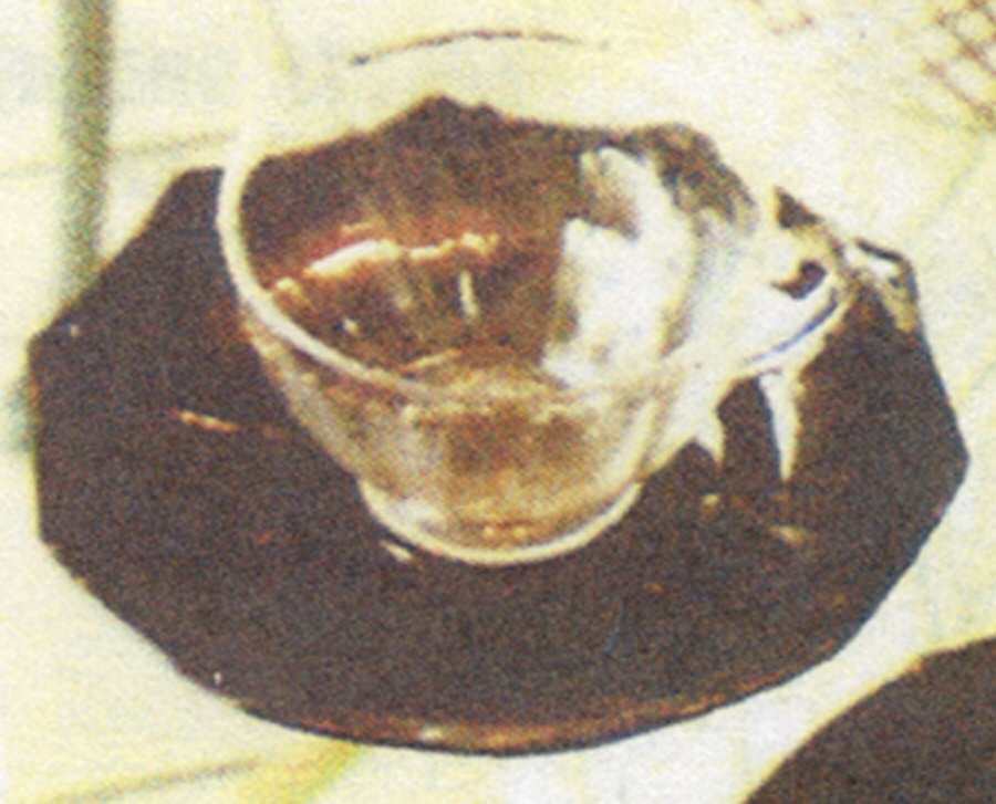 1518 Black and Clear Cup & Saucer Set by Morgantown-1
