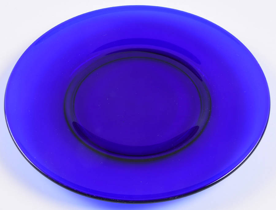 Cobalt Blue Salad Plate by Mosser (Ohio)-1
