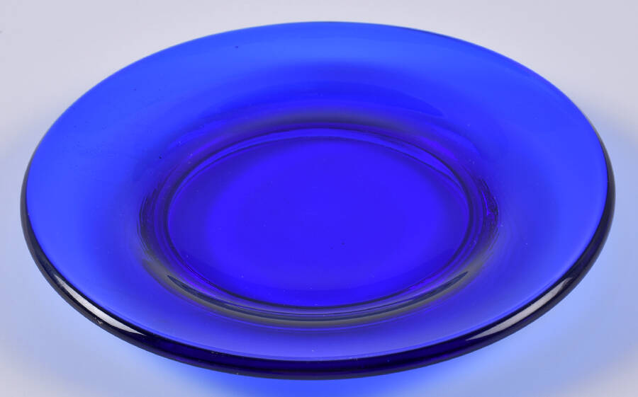 Cobalt Blue Bread & Butter Plate by Mosser (Ohio)-1