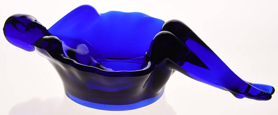 Cobalt Blue Soap Dish by Mosser (Ohio)-1
