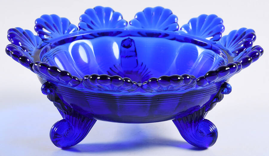 Cobalt Blue 5" Berry Bowl by Mosser (Ohio)-1