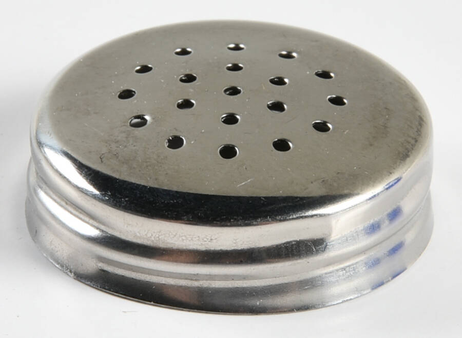Cobalt Blue Metal Lid for Shaker by Mosser (Ohio)-1