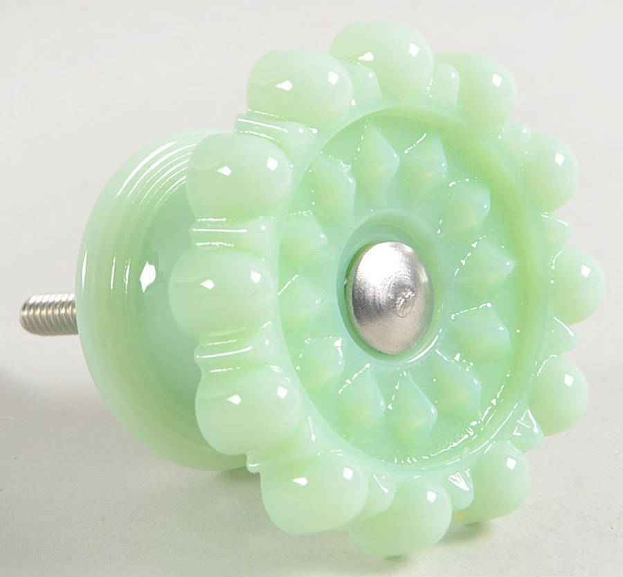 Jadeite Drawer/Cabinet Pull/Knob by Mosser (Ohio)-1