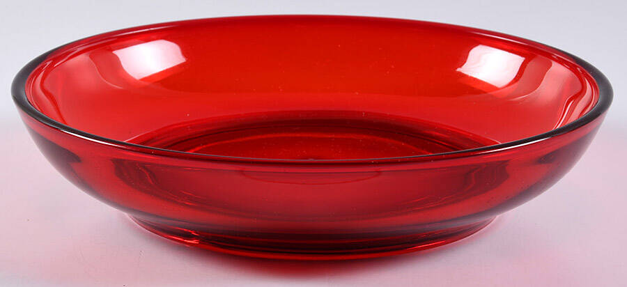 Ruby Red 9" Soup/Pasta Bowl by Mosser (Ohio)-1
