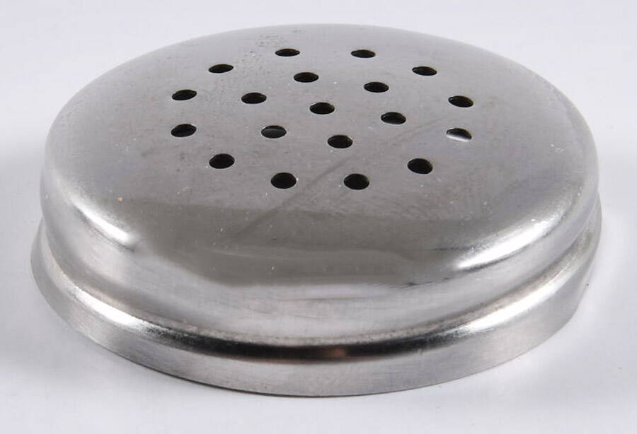 Ruby Red Metal Lid for Shaker by Mosser (Ohio)-1
