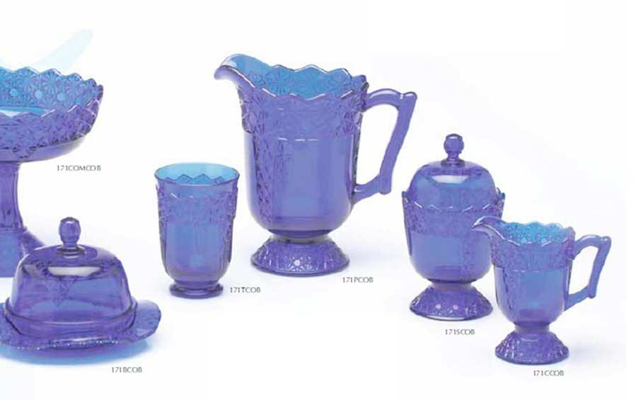 Queen Cobalt Blue Footed Tumbler by Mosser (Ohio)-1